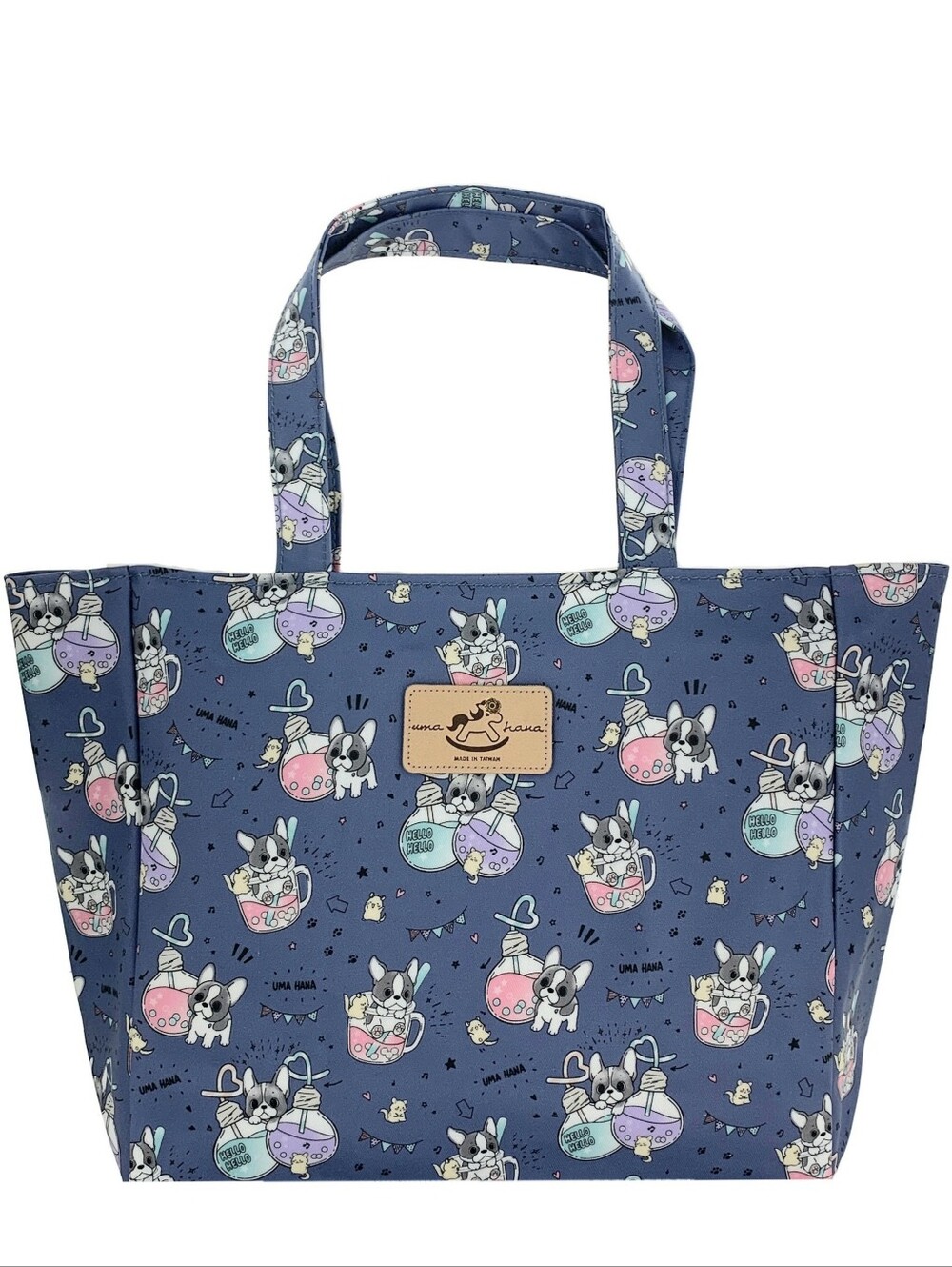 Waterproof Boba Frenchie Medium Tote Shoulder Handbag